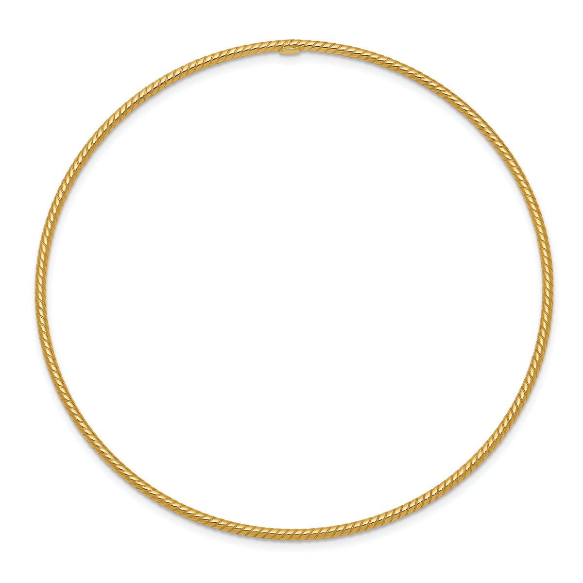 14k 1.5mm Textured Slip-on Bangle Bracelet-DB541