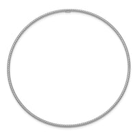 14k 1.5mm White Gold Textured Slip-on Bangle Bracelet-DB543