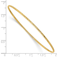 14k 1.5mm Diamond-Cut Slip-on Bangle Bracelet-DB544