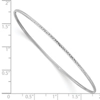 14k 1.5mm White Gold Diamond-Cut Slip-on Bangle Bracelet-DB546