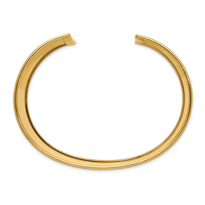 14k 47mm Polished Cuff Bangle-DB558