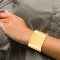 14k 47mm Polished Cuff Bangle-DB558