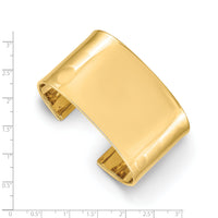 14K 37mm Polished Cuff Bangle-DB559