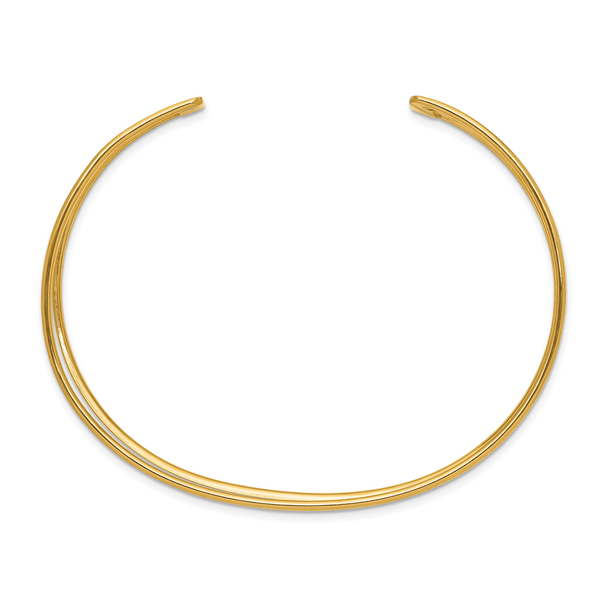 14k 18.5mm Polished Cuff Bangle-DB560