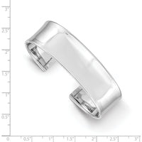 14k White Gold 18.5mm Polished Cuff Bangle-DB567