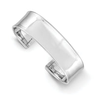 14k White Gold 18.5mm Polished Cuff Bangle-DB567