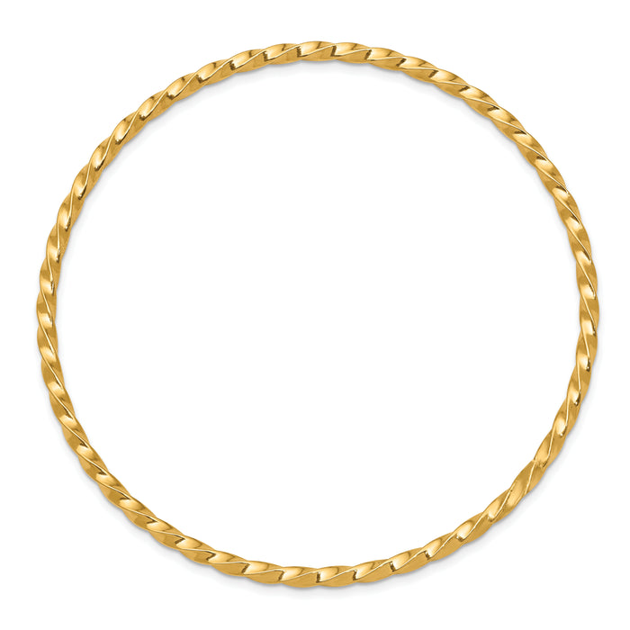 14k 2.50mm Twisted Slip-on Bangle-DB569
