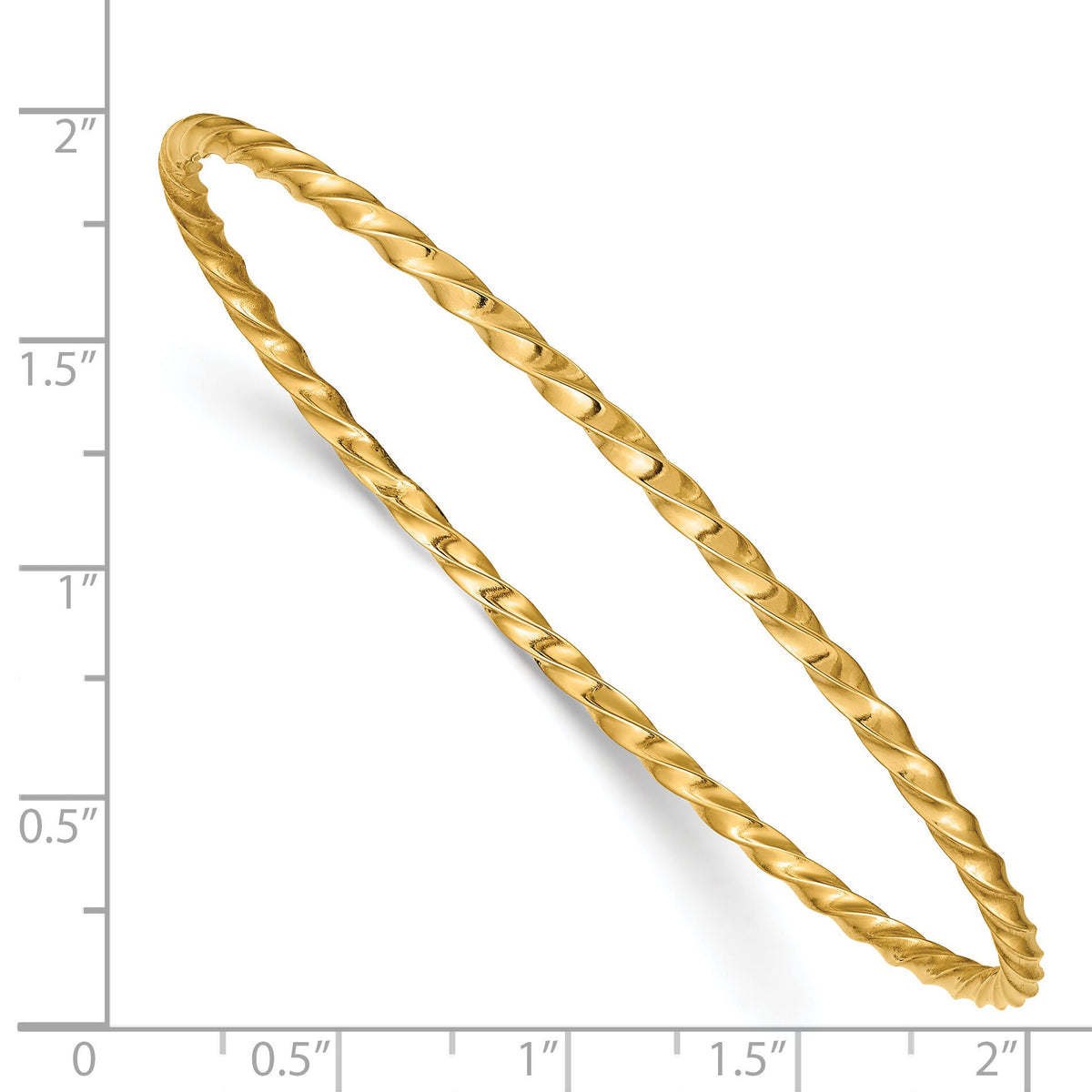 14k 2.50mm Twisted Slip-on Bangle-DB569