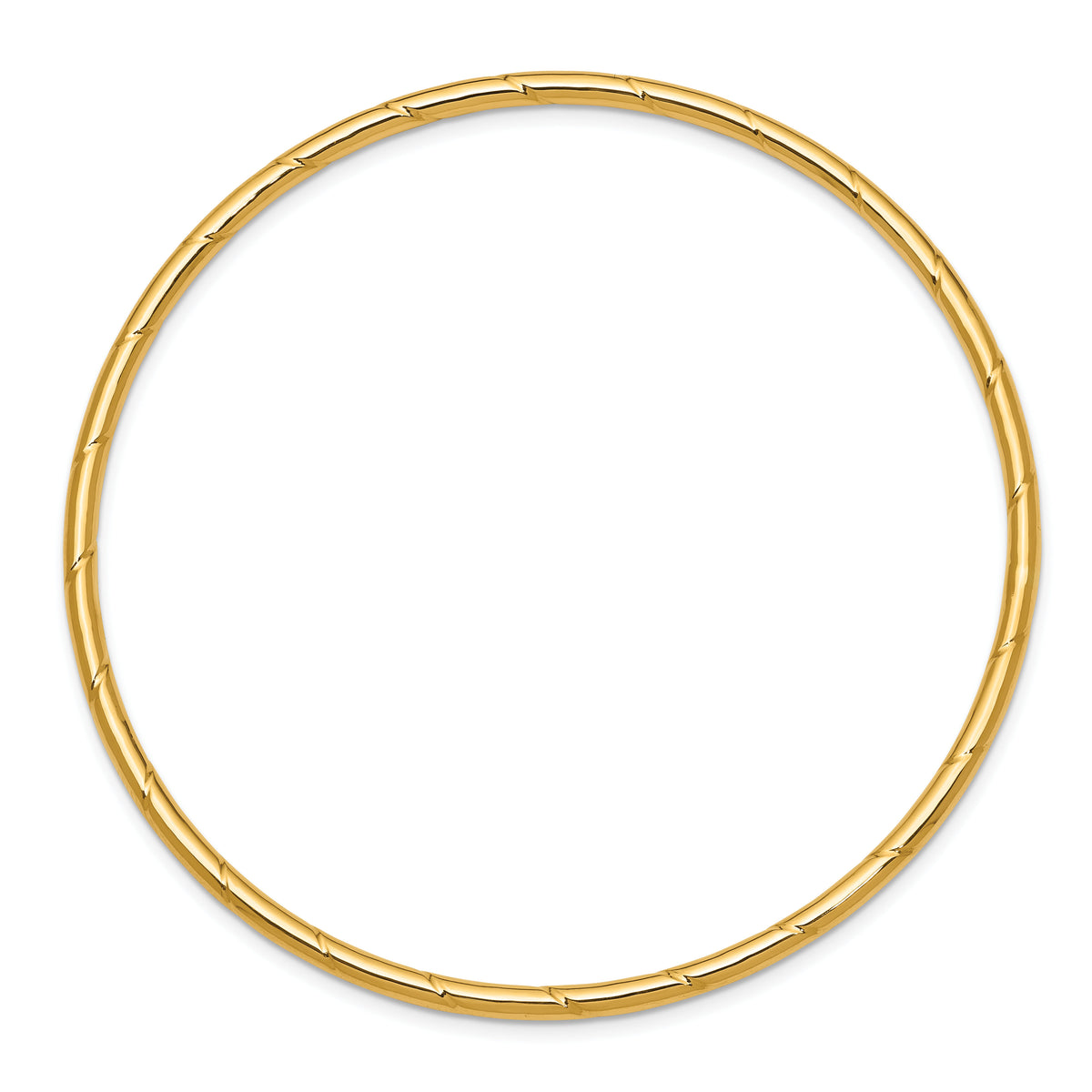 14k 2.5mm Grooved Slip-on Bangle-DB571