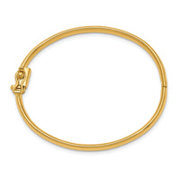 14k Polished Hinged Safety Clasp Baby Bangle-DB573