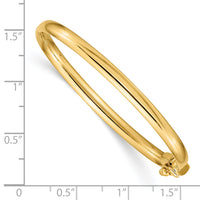 14k Polished Hinged Safety Clasp Baby Bangle-DB573