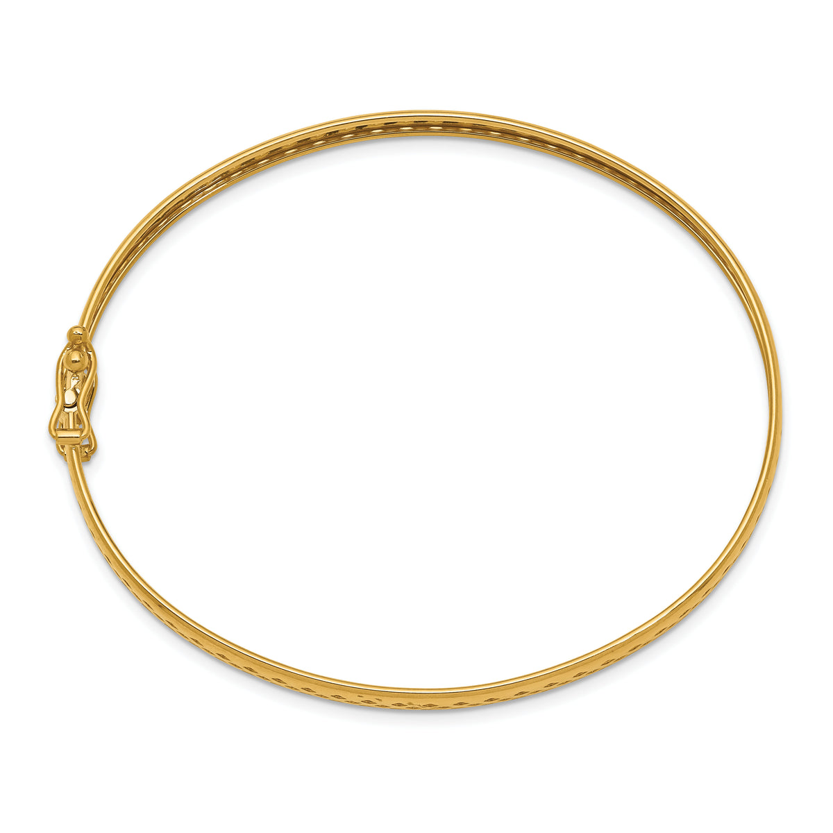14k Polished Safety Clasp 4.75mm Bangle-DB574