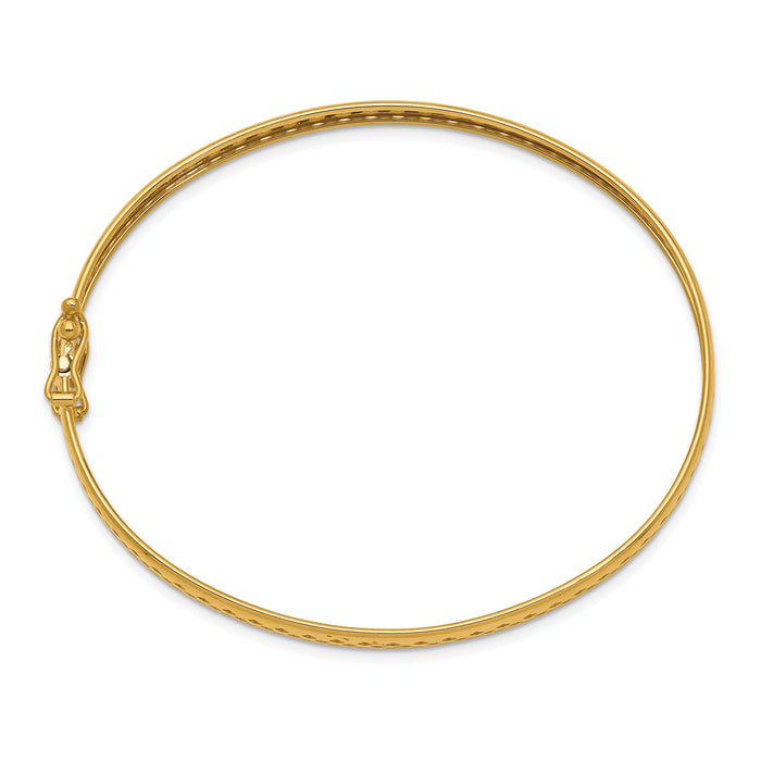 14k Polished Safety Clasp 4.75mm Bangle-DB574