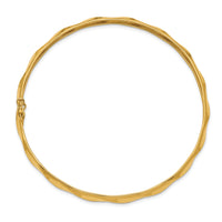 14k Yellow Gold Polished Twisted Flexible Bangle-DB595