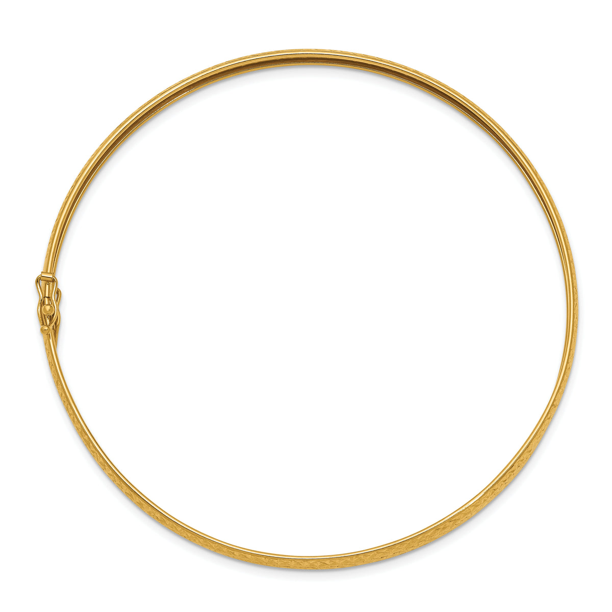 14K Yellow Gold Polished D/C Flexible Bangle-DB598