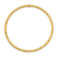14k Polished Diamond-cut Slip-on Bangle-DB611