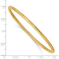 14k Polished Diamond-cut Slip-on Bangle-DB611