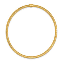 14k Yellow Gold Diamond-cut Slip-on Bangle-DB613
