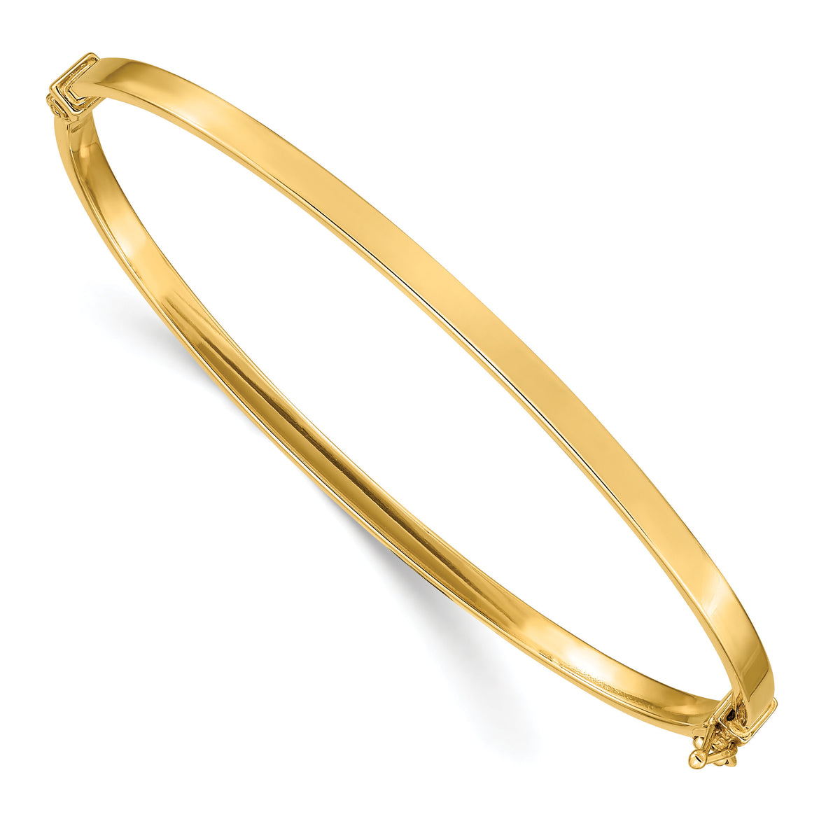 14k Polished Hinged Bangle Bracelet-DB615