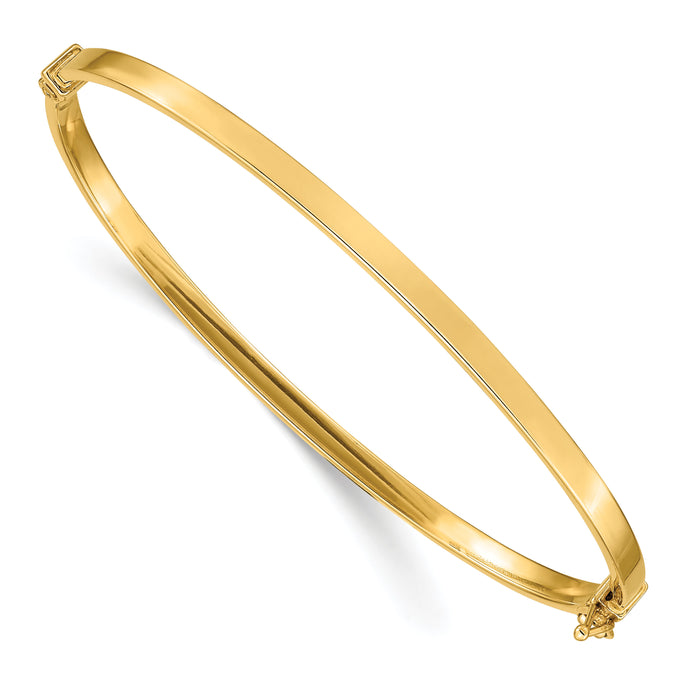 14k Polished Hinged Bangle Bracelet-DB615