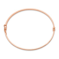 14k Rose Gold Polished Hinged Bangle Bracelet-DB617