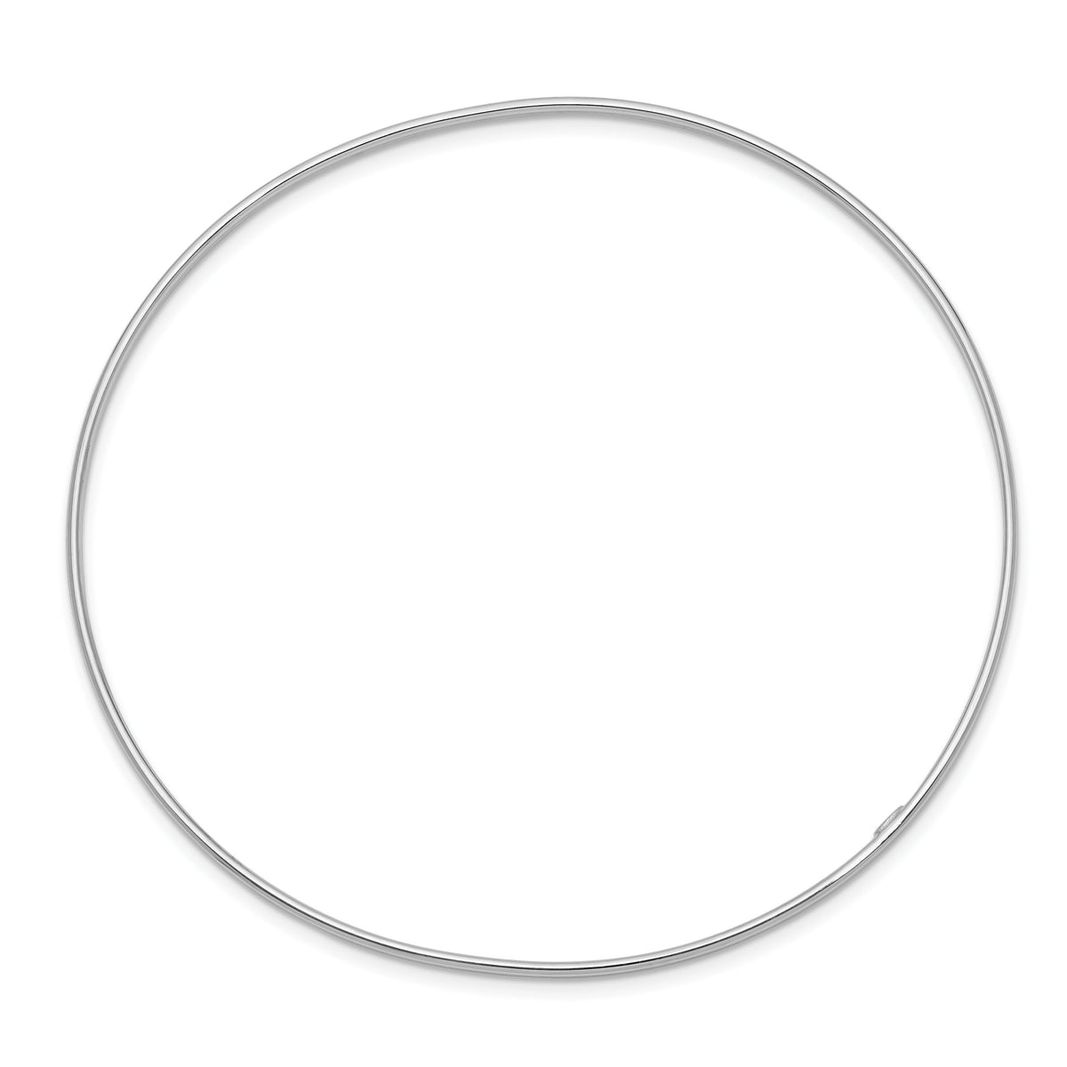 14k White Gold 1.5mm Polished Slip-on Bangle Bracelet-DB631