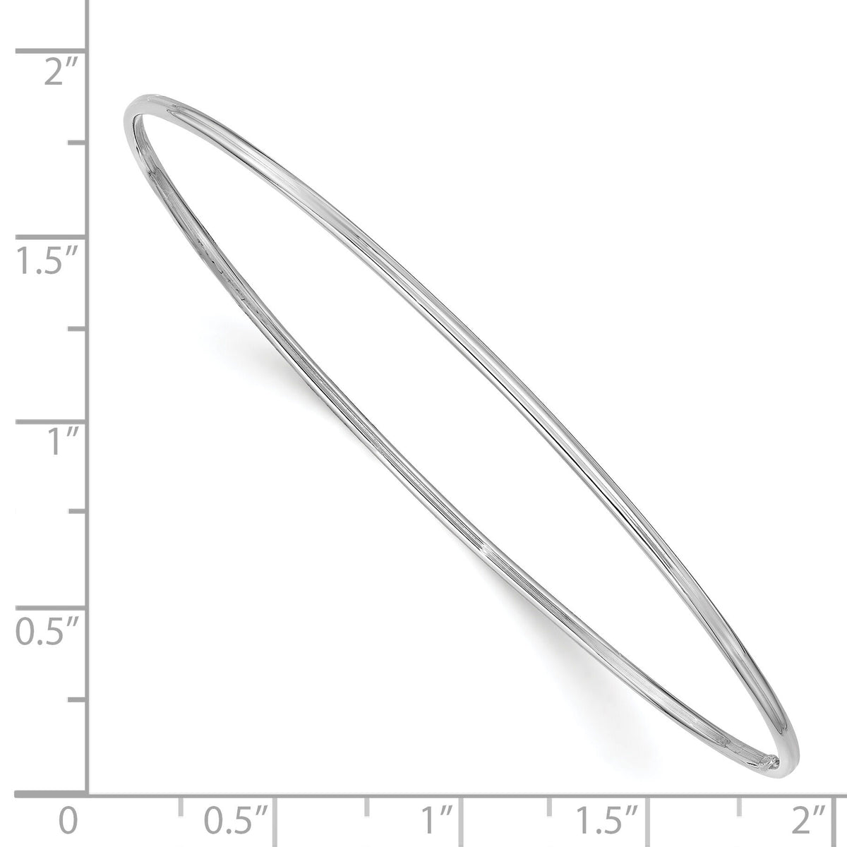 14k White Gold 1.5mm Polished Slip-on Bangle Bracelet-DB631