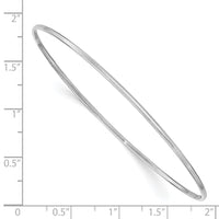 14k White Gold 1.5mm Polished Slip-on Bangle Bracelet-DB631