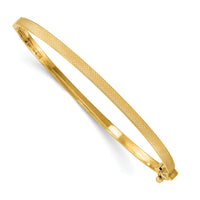 14K Textured Hinged Bangle-DB649