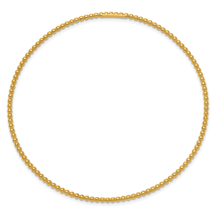 14K Beaded Slip-on Bangle-DB650
