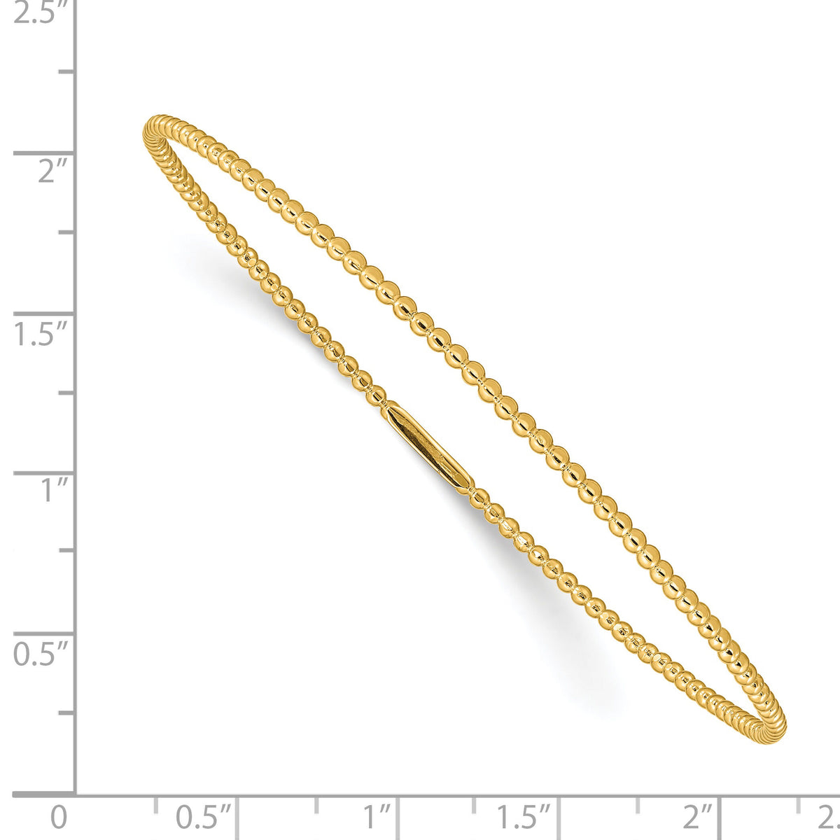 14K Beaded Slip-on Bangle-DB650