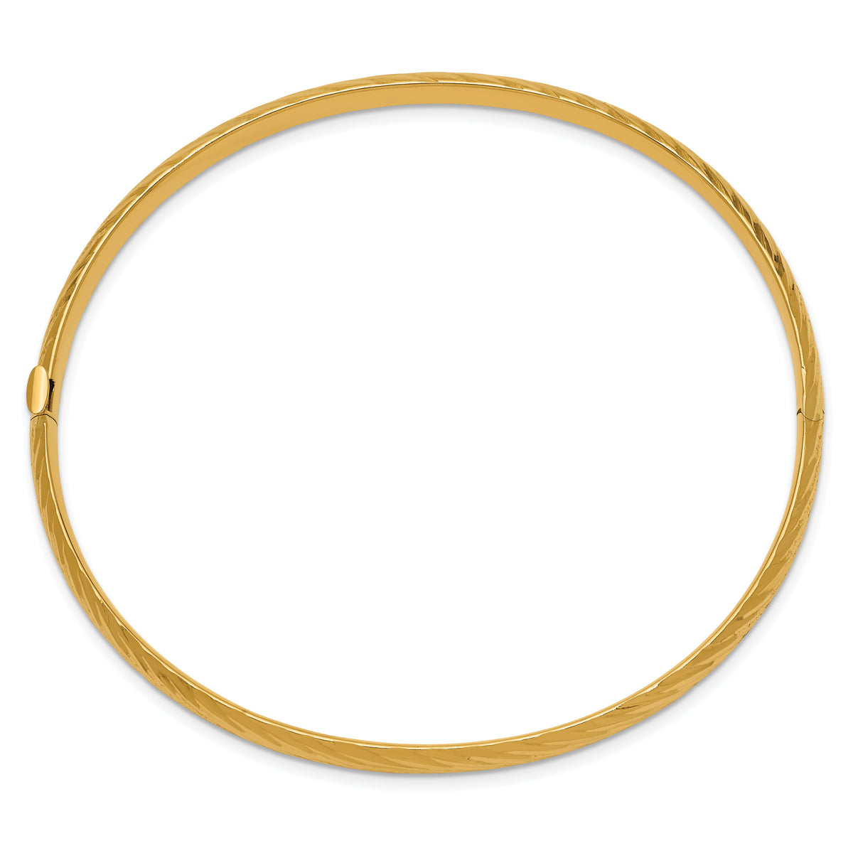14k 3/16 Textured Hinged Bangle-DB652