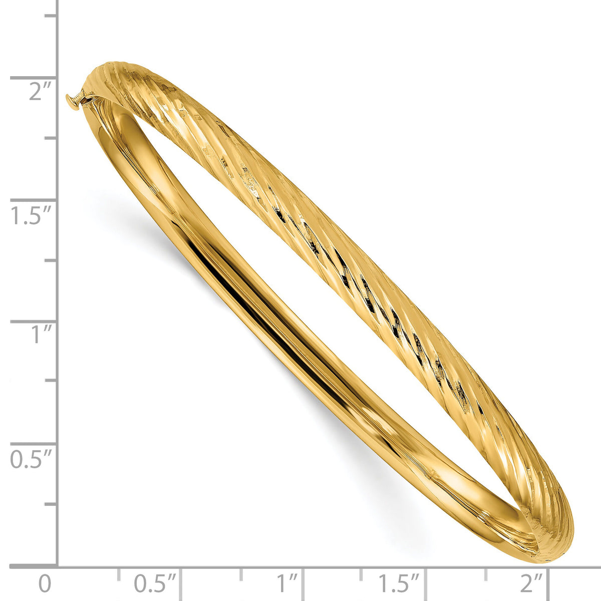 14k 3/16 Textured Hinged Bangle-DB652