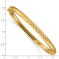 14k 3/16 Textured Hinged Bangle-DB652