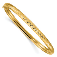 14k 3/16 Textured Hinged Bangle-DB652