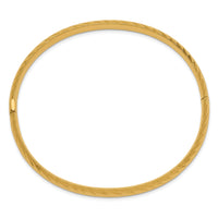 14k 4/16 Textured Hinged Bangle-DB653