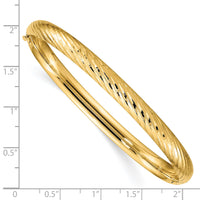 14k 4/16 Textured Hinged Bangle-DB653