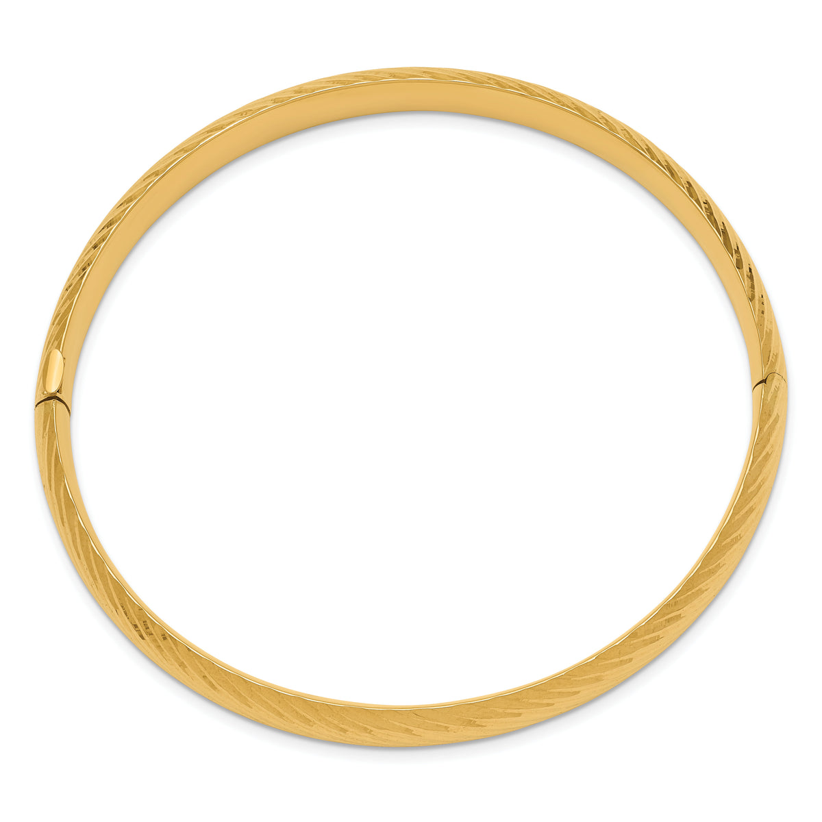 14k 5/16 Textured Hinged Bangle-DB654