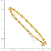 14K Yellow Gold Twisted Hinged Bangle-DB669