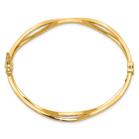 14K Yellow Gold Hinged Bangle-DB670