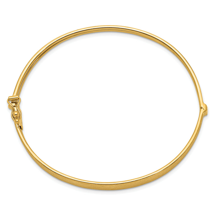 14k Satin Finish Graduated Hinged Bangle-DB673