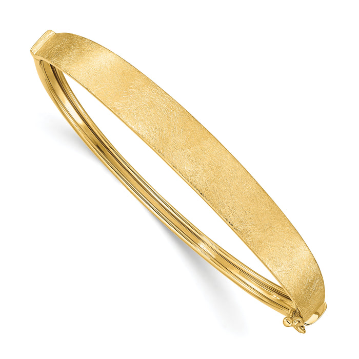 14k Satin Finish Graduated Hinged Bangle-DB673