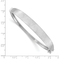 14k White Gold Satin Finish Graduated Hinged Bangle-DB673W