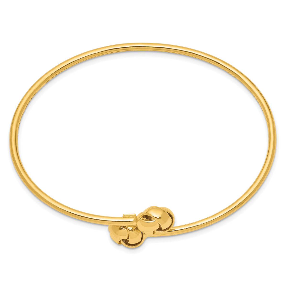 14K Polished Love Knot Flexible Bangle-DB674