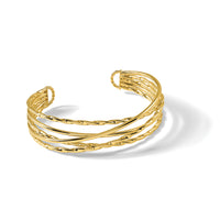 14k Polished Multi Tube Cuff Bangle-DB681