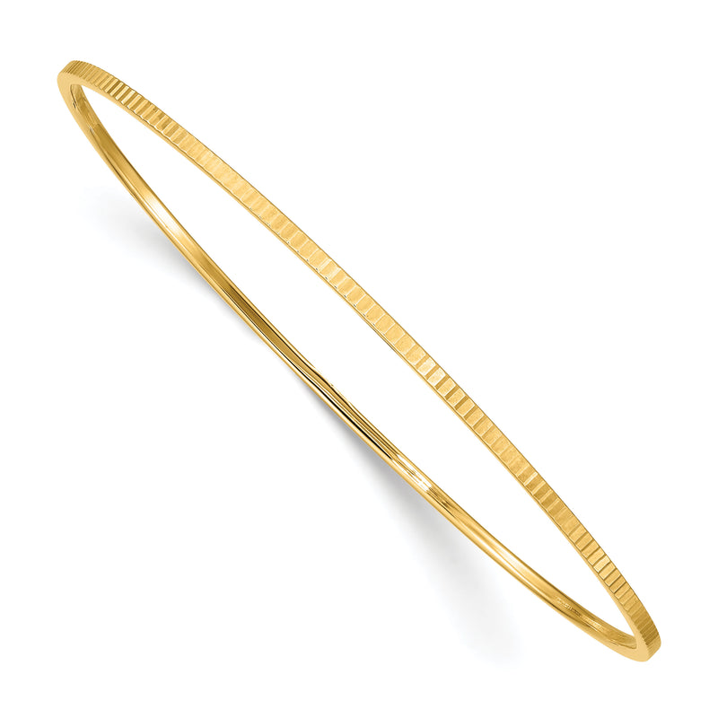 14K Textured Polished Slip-On Bangle-DB682 – Zhaveri Jewelers
