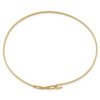 14K Brushed and Polished Infinity Heart Flexible Bangle-DB689