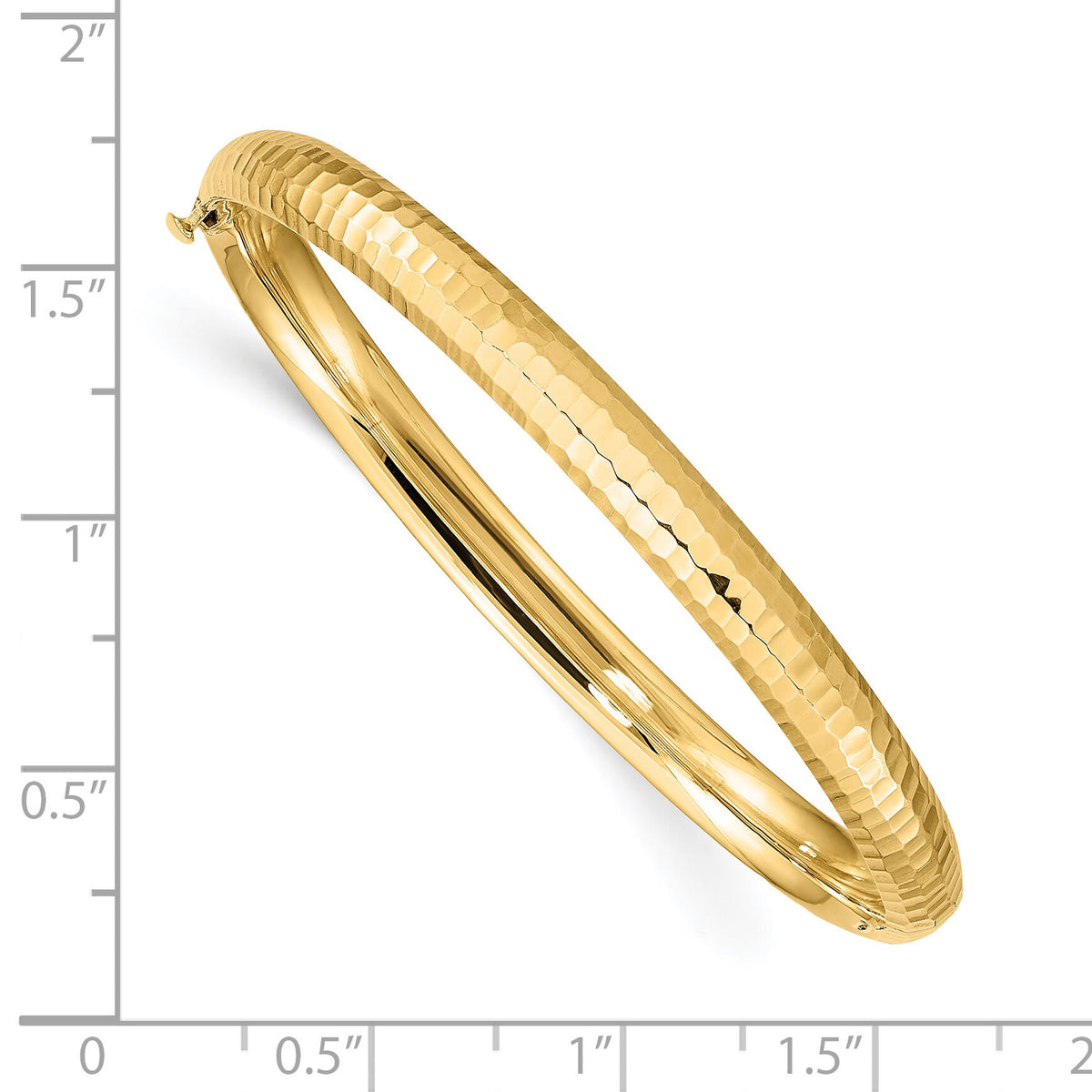 14k 3/16 Hammered Children's Hinged Bangle-DB690