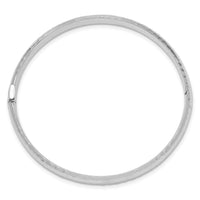 14k White Gold 3/16 Hammered Children's Hinged Bangle-DB690W
