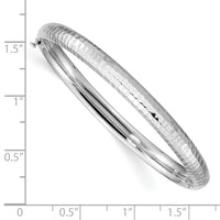 14k White Gold 3/16 Hammered Children's Hinged Bangle-DB690W